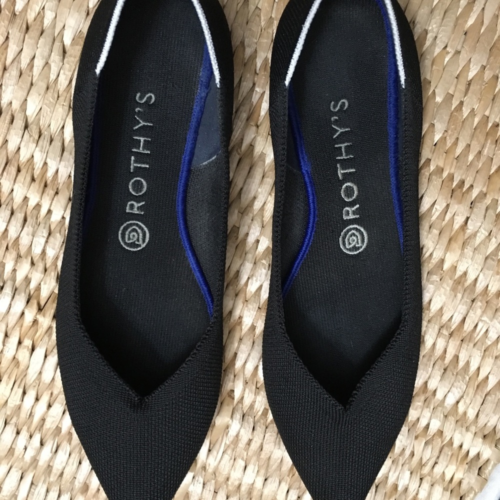 Rothy's Women's Black Flats Point Toe Size 9